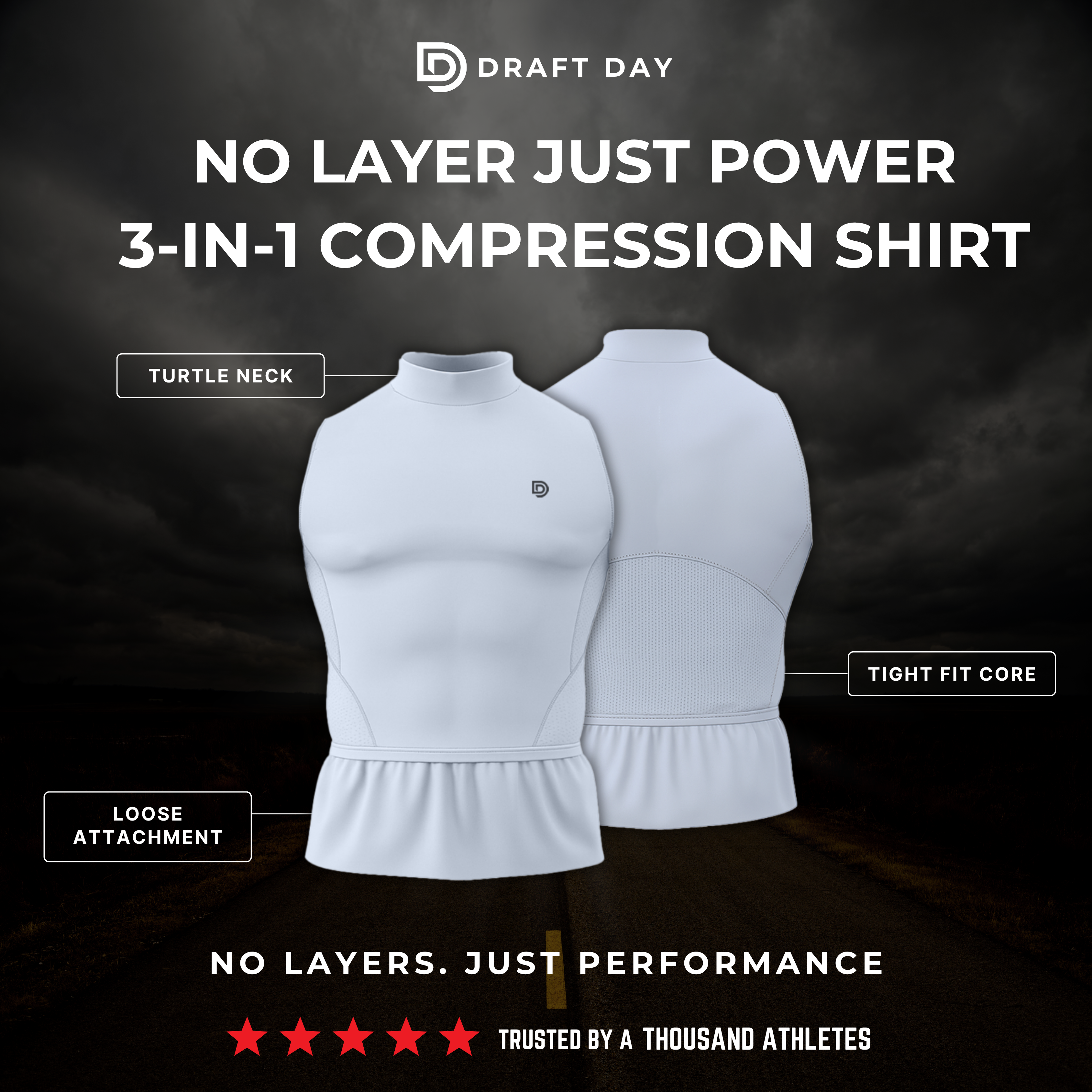 white Adult Compression Pro Sleeveless Shirt – Performance Training Gear