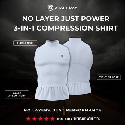 white Adult Compression Pro Sleeveless Shirt – Performance Training Gear