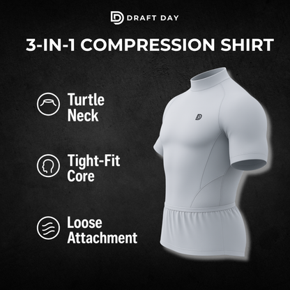 White Youth Compression Pro Short Sleeve Shir