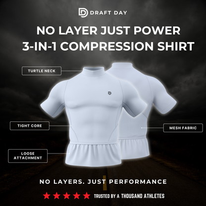 White Youth Compression Pro Short Sleeve Shirt