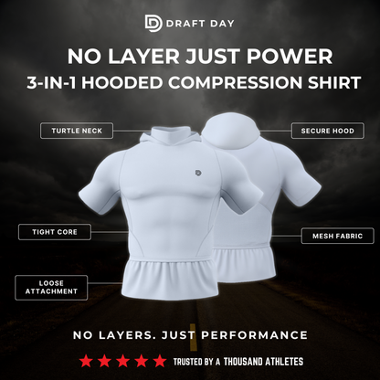 Adult Compression Pro Short Sleeve Hooded Shirt